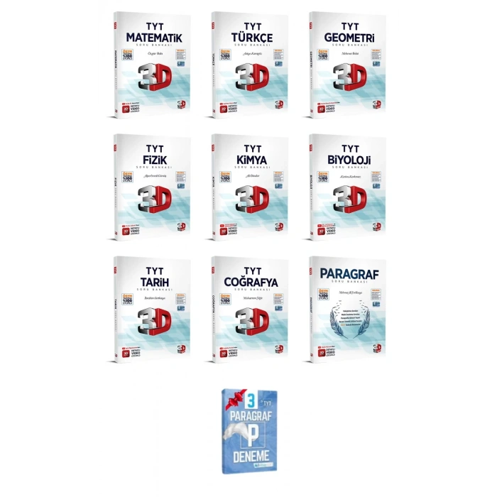 TYT Tüm Dersler Soru Bankası Seti ( 9 Kitap )