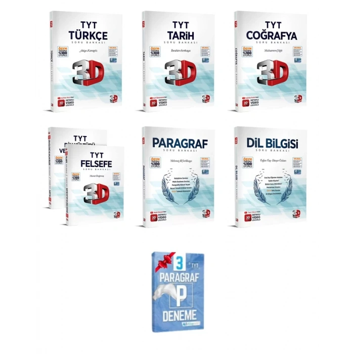 TYT Türkçe Tarih Coğrafya Din Felsefe Paragraf Dil Bilgisi Soru Bankası