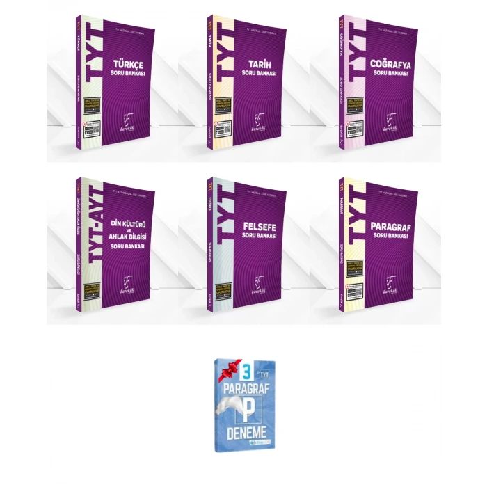 TYT Türkçe Tarih Coğrafya Din Felsefe Paragraf Soru Bankası Set