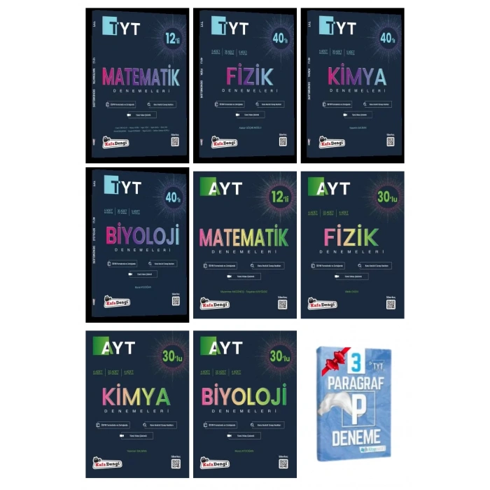 TYT ve AYT Matematik Fizik Kimya ve Biyoloji Deneme