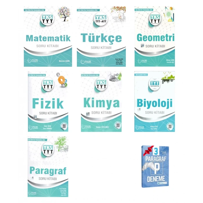 YKS TYT Matematik Türkçe Geometri Fizik Kimya Biyoloji Paragraf Soru Kitabı