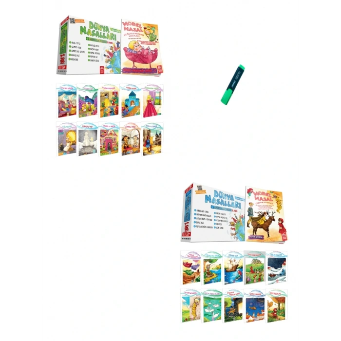 1. Sınıf Dünya Masalları Serisi 1 ve 2. Seri Hikaye Seti