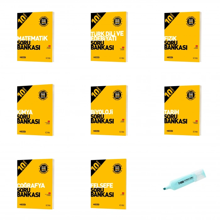 10.Sınıf Tüm Dersler Soru Bankası Seti (Yeni Müfredat)