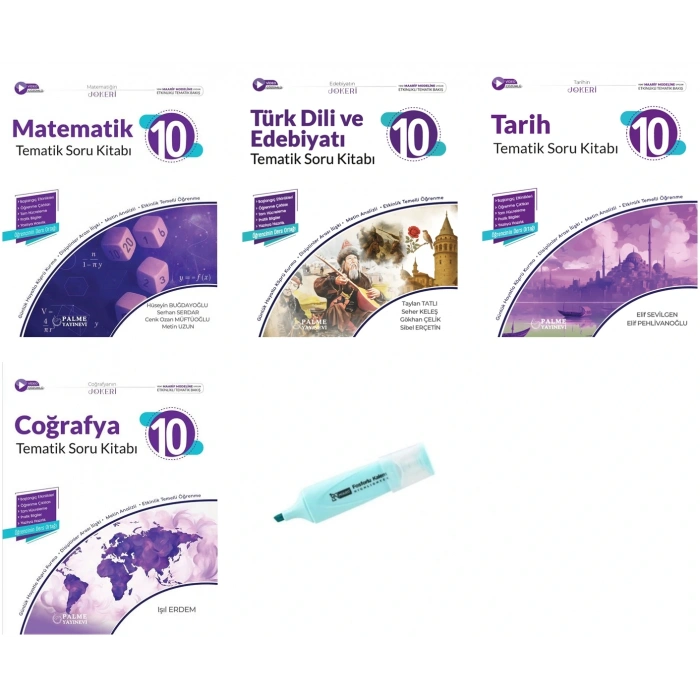 10.Sınıf Joker Matematik Edebiyat Tarih Coğrafya Tematik Soru Kitabı (Yeni Müfredat)