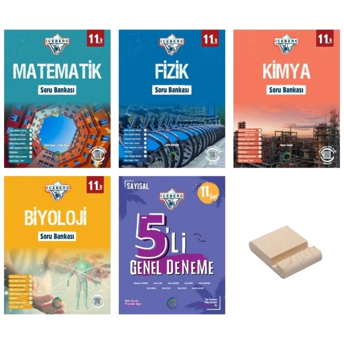 11. Sınıf Iceberg Matematik Fizik Kimya Biyoloji Soru Bankası ve Sayısal Deneme 5li Set