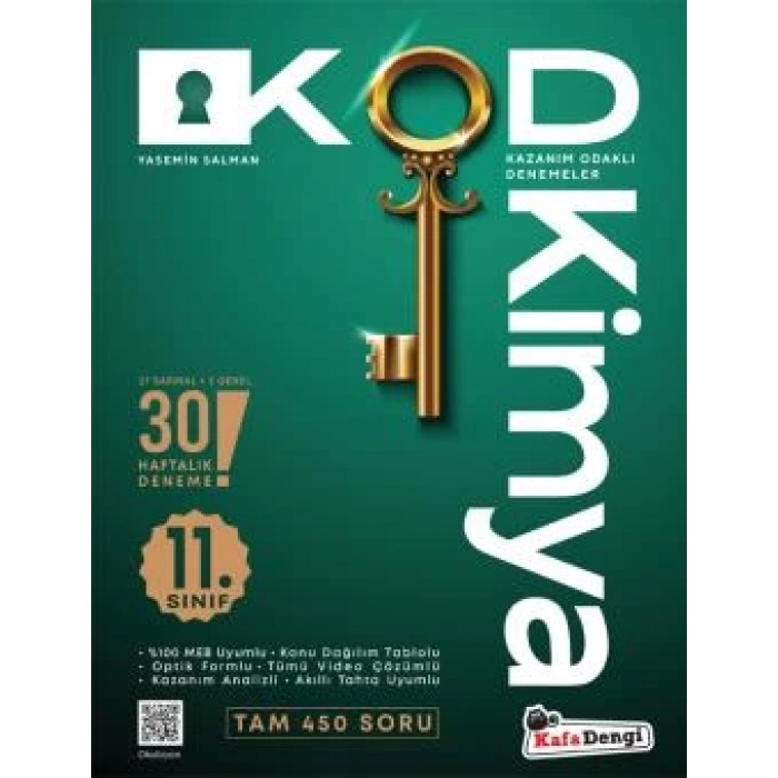 11. Sınıf KOD Kimya Haftalık Sarmal Deneme