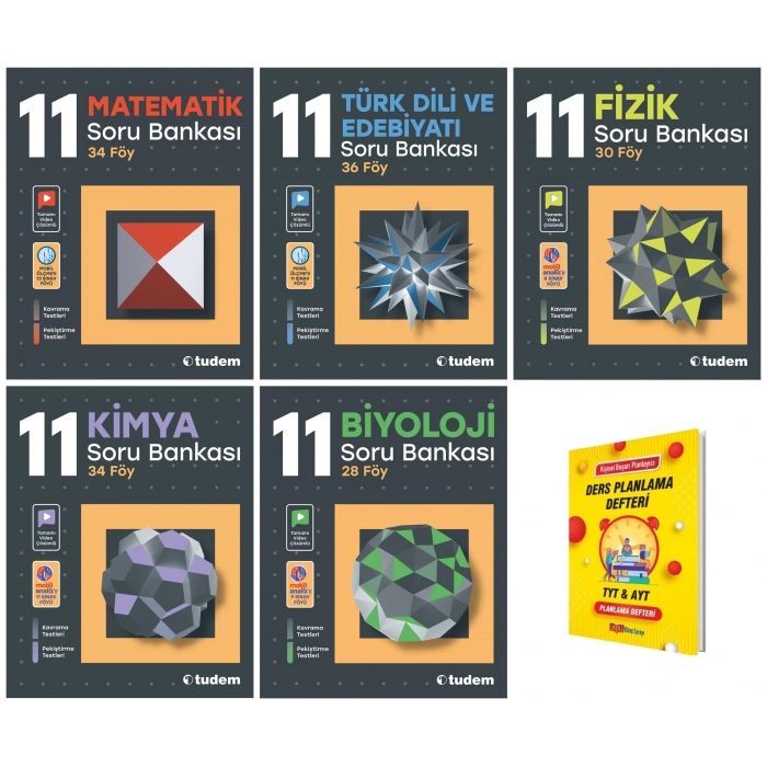 11. Sınıf Matematik Edebiyat Fizik Kimya ve Biyoloji Soru Bankası Sayısal 5li Set