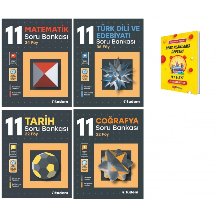 11. Sınıf Matematik Edebiyat Tarih ve Coğrafya Soru Bankası Eşit Ağırlık 4lü Set