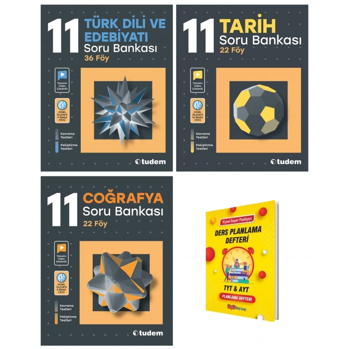 11. Sınıf Türk Dili Edebiyatı Tarih ve Coğrafya Soru Bankası 3lü Set