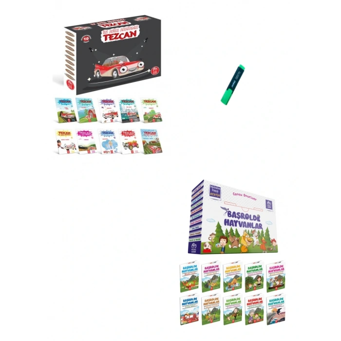 2 ve 3. Sınıflar İçin Tezcan ve Başrolde Hayvanlar Hikaye Seti