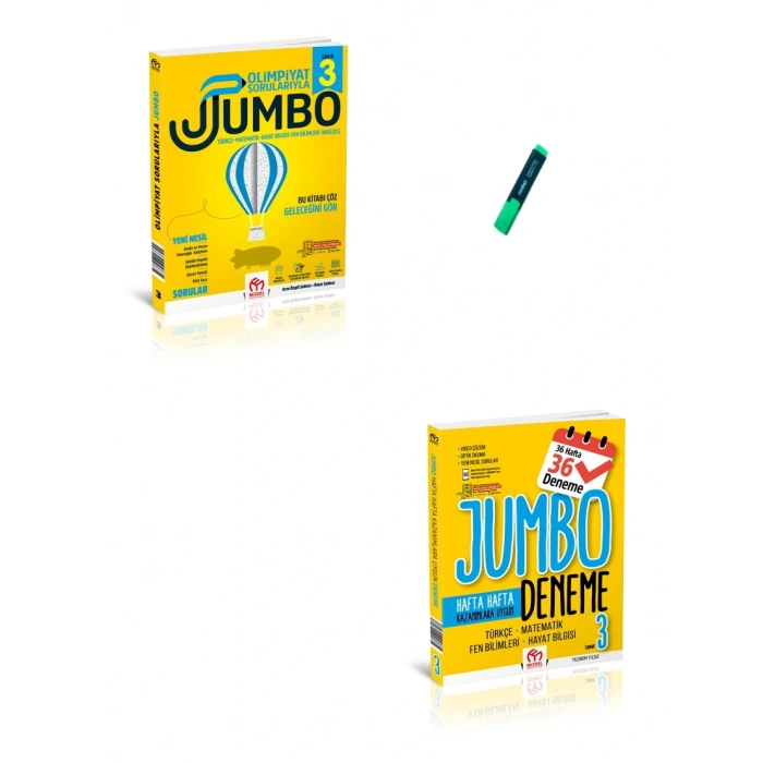 3. Sınıf Olimpiyat Sorularıyla Jumbo Tüm Dersler Soru Bankası ve Haftalık Deneme
