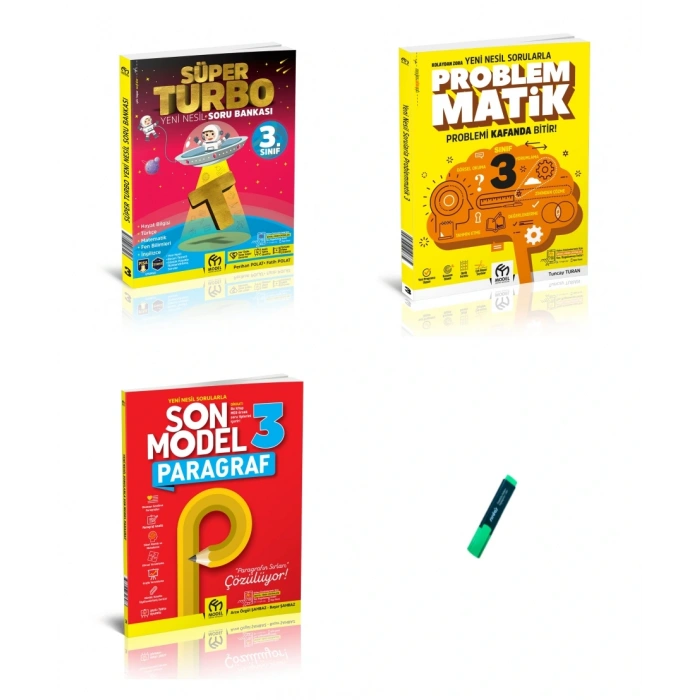 3. Sınıf Süper Turbo Tüm Dersler Problemmatik ve Son Model Paragraf Soru Bankası