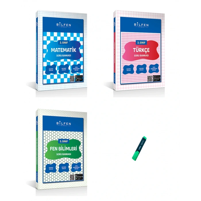 3. Sınıf Yeni Nesil Matematik Türkçe ve Fen Bilimleri Soru Bankası 3lü Set