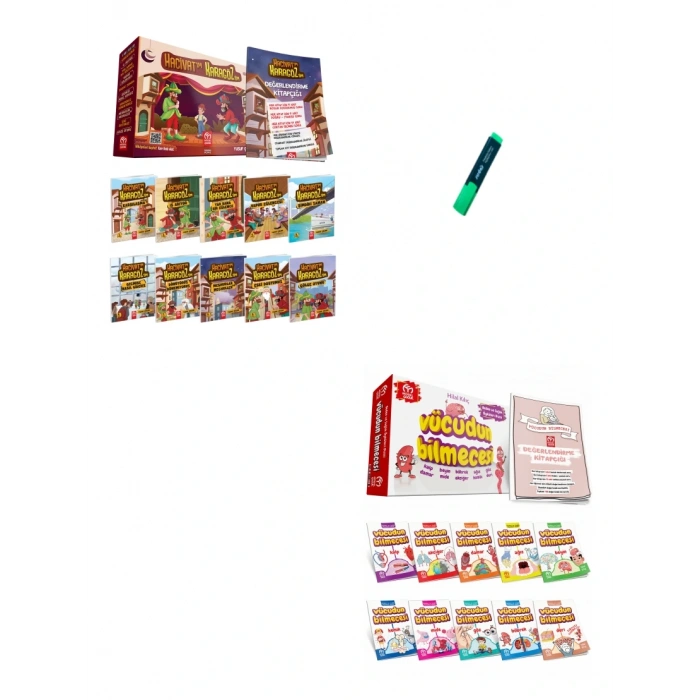 3 ve 4. Sınıflar İçin Hacivat Karagöz ve Vücudun Bilmecesi Hikaye Seti