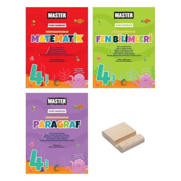 4. Sınıf Master Matematik Fen ve Paragraf 3lü Set