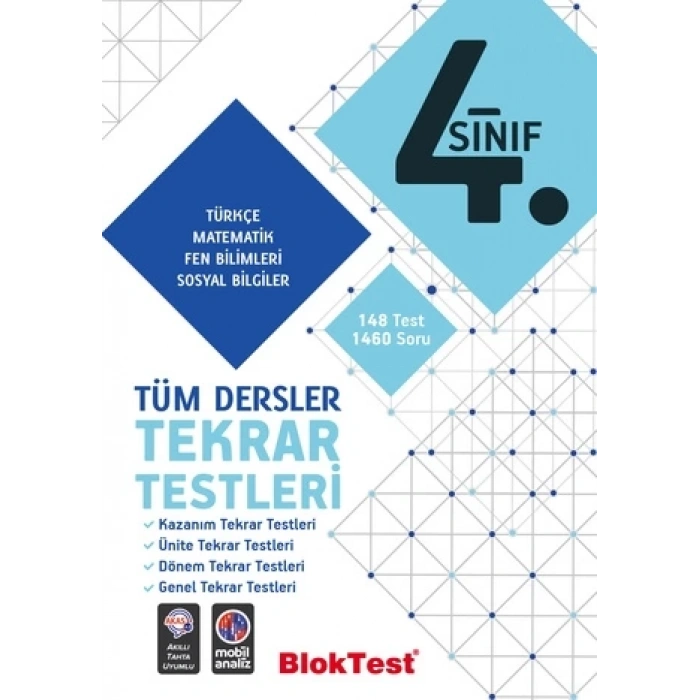 4. Sınıf Tüm Dersler Tekrar Testleri
