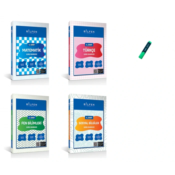 4. Sınıf Yeni Nesil Matematik Türkçe Fen ve Sosyal Soru Bankası 4lü Set