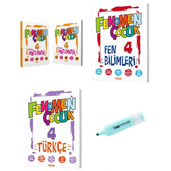 4.Sınıf Matematik-1-2 Fen Bilimleri Ve Türkçe  Soru Bankası