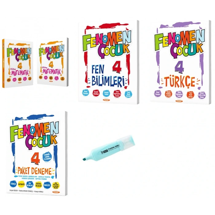 4.Sınıf Matematik-1-2 Fen Türkçe Soru Bankası ve Paket deneme