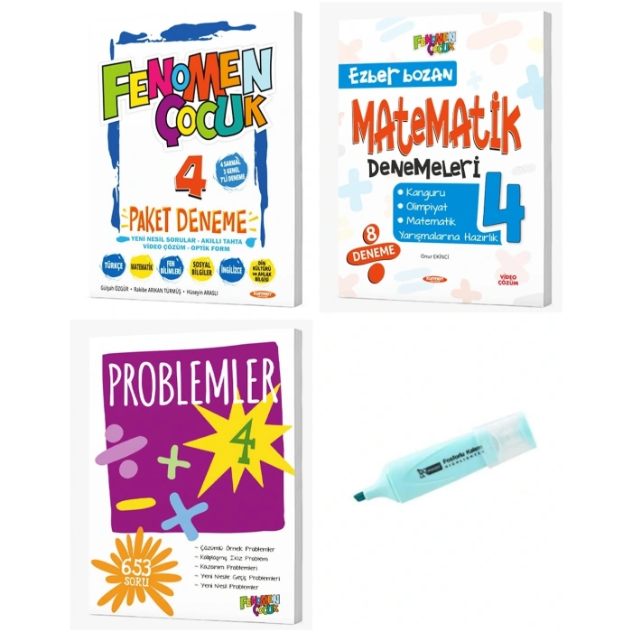 4.Sınıf Paket ve Matematik Deneme +Problemler Soru Bankası