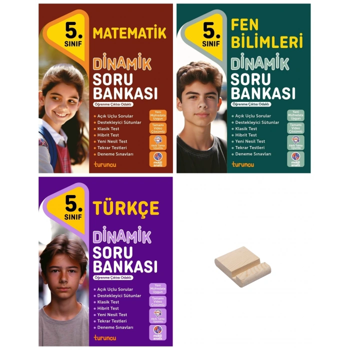 5. Sınıf 2025 Turuncu Dinamik Matematik Fen ve Türkçe Soru Bankası 3lü Set
