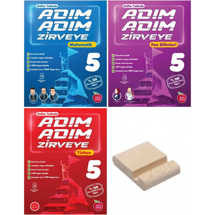 5.Sınıf Adım Adım 2025 Matematik Fen Bilimleri Türkçe Konu Özetli Soru Bankası