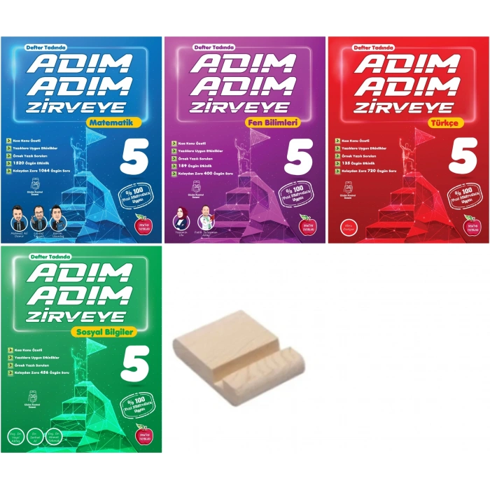 5.Sınıf Adım Adım 2025 Matematik Fen Türkçe Sosyal Konu Özetli Soru Bankası