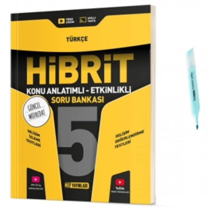 5.Sınıf HİBRİT Türkçe Konu Anlatımlı Etkinlikli Soru Bankası (Yeni Müfredat)