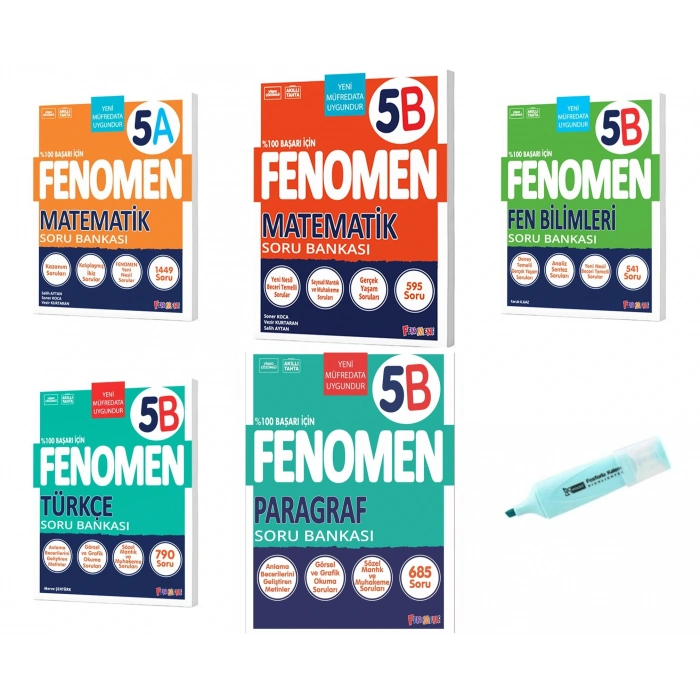 5.Sınıf Matematik A-B Fen Bilimleri Türkçe Paragraf Soru Bankası
