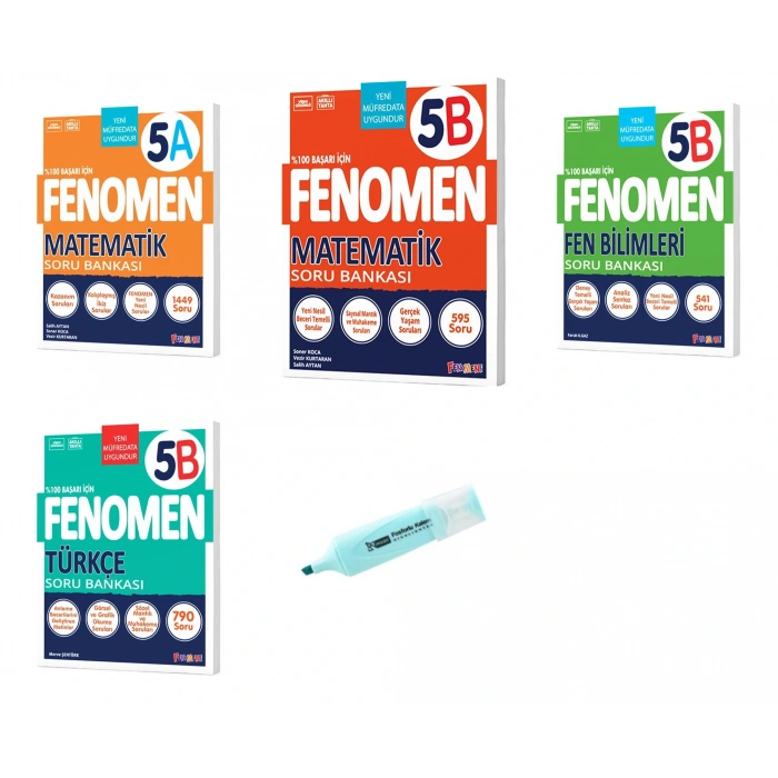 5.Sınıf Matematik A-B Fen Bilimleri Ve Türkçe Soru Bankası
