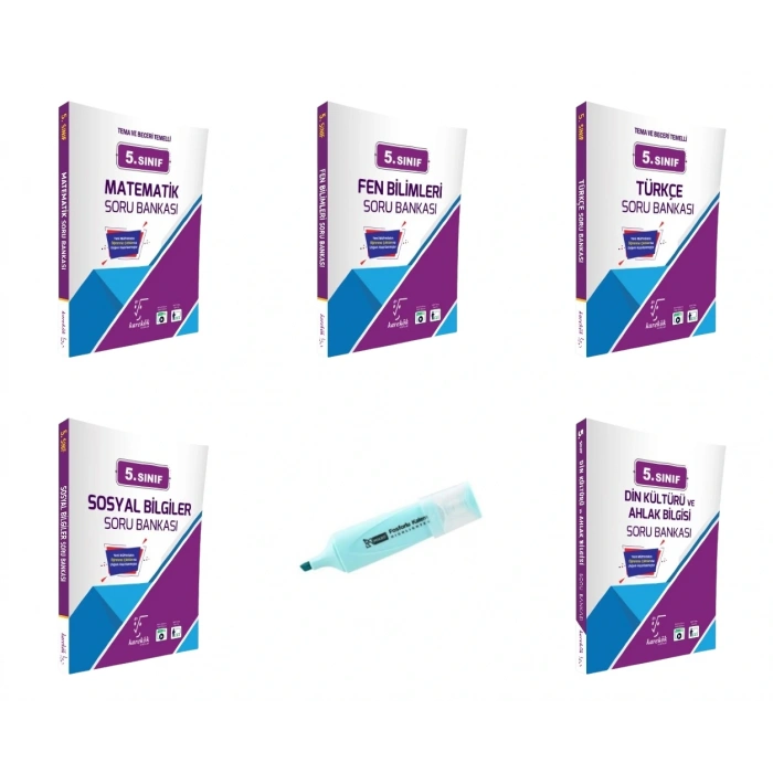 5.Sınıf Matematik Fen Bilimleri Türkçe Sosyal Din Soru Bankası (Yeni Müfredat)