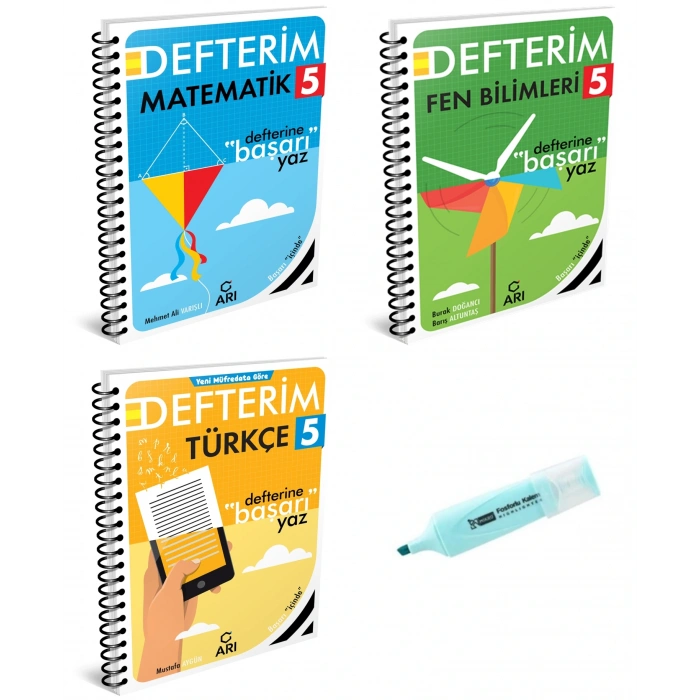 5.Sınıf Matematik Fen Bilimleri Ve Türkçe Akıllı Defterim (Yeni Müfredat)