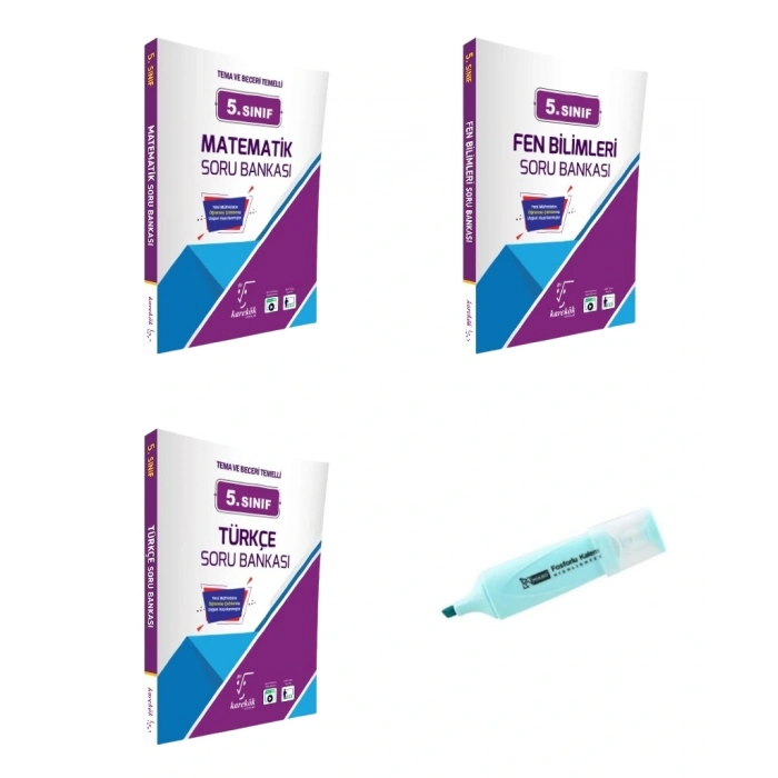 5.Sınıf Matematik Fen Bilimleri Ve Türkçe Soru Bankası (Yeni Müfredat)