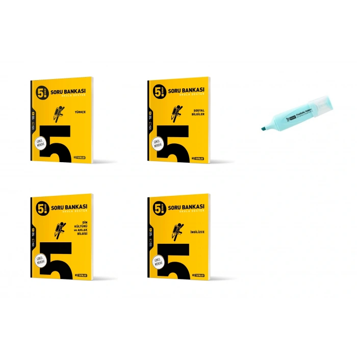 5.Sınıf Türkçe Sosyal Din Ve İngilizce Soru Bankası (Yeni Müfredat)