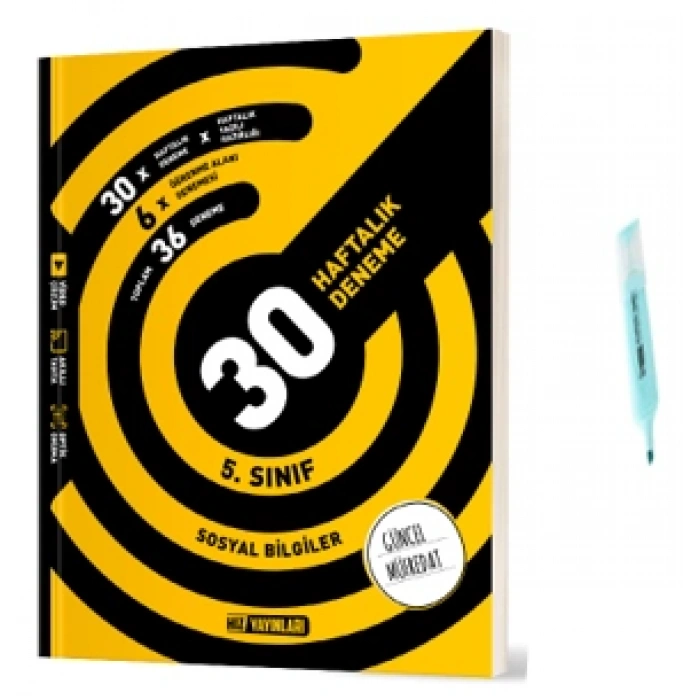 5.Sınıf Sosyal Bilgiler 30 Haftalık Deneme (Yeni Müfredat)
