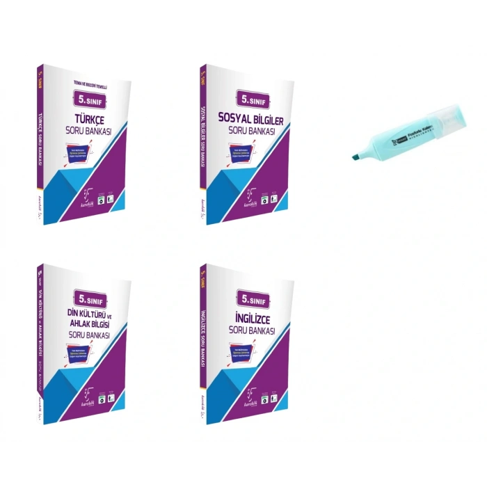 5.Sınıf Türkçe Sosyal Din Ve İngilizce Soru Bankası (Yeni Müfredat)