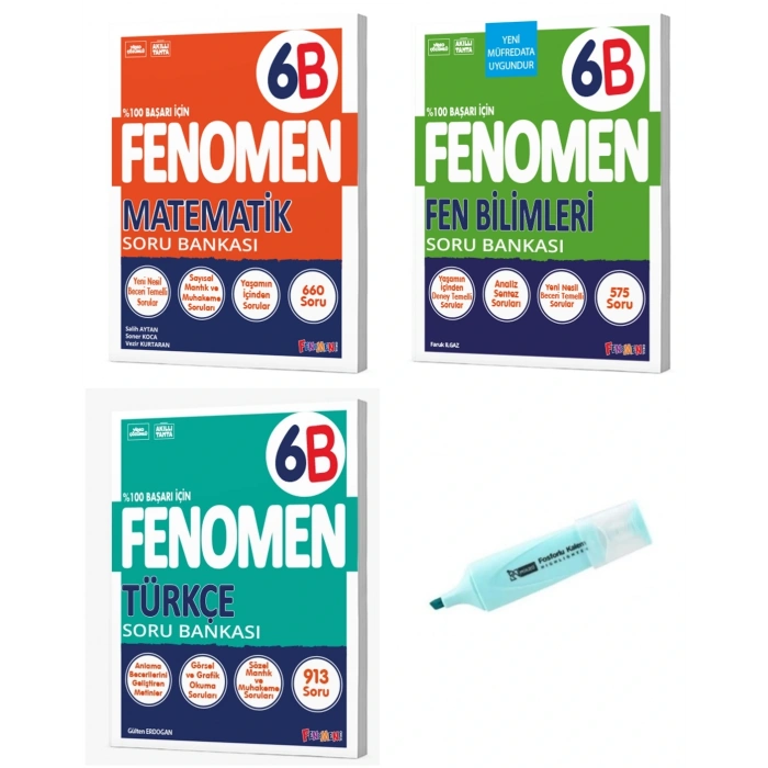 6. Sınıf B Serisi Matematik Fen Bilimleri Ve Türkçe Soru Bankası