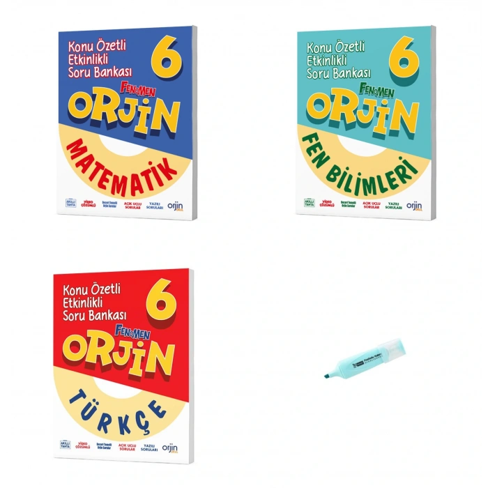 6. Sınıf ORJİN Matematik Fen Bilimleri Türkçe Soru Bankası