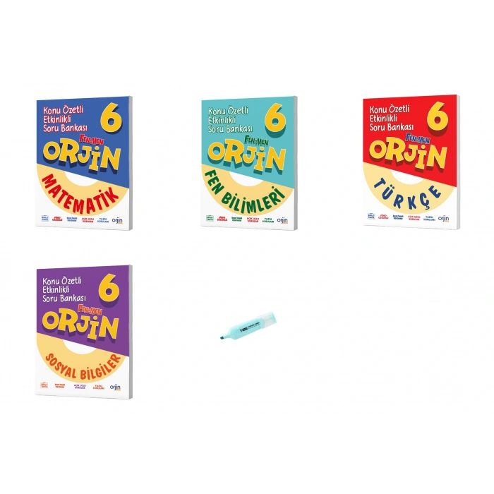 6. Sınıf ORJİN Matematik Fen Bilimleri Türkçe Sosyal Bilgiler Soru Bankası