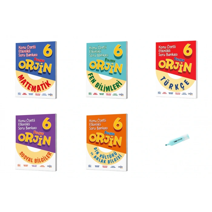 6. Sınıf ORJİN Matematik Fen Bilimleri Türkçe Sosyal Din Soru Bankası