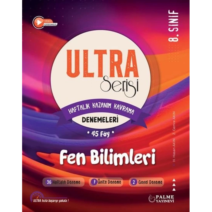 8.Sınıf Ultra Serisi Fen Bilimleri Denemeleri 45 Föy