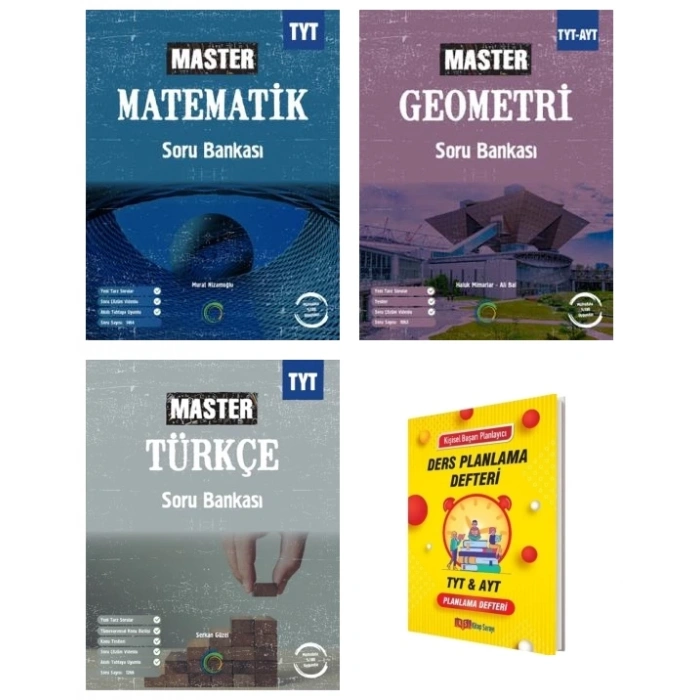 TYT Master Matematik Geometri ve Türkçe Soru Bankası 3lü Set