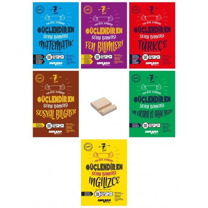7. Sınıf Matematik Fen Türkçe Sosyal Din ve İngilizce Güçlendiren Soru Bankası 6lı Set
