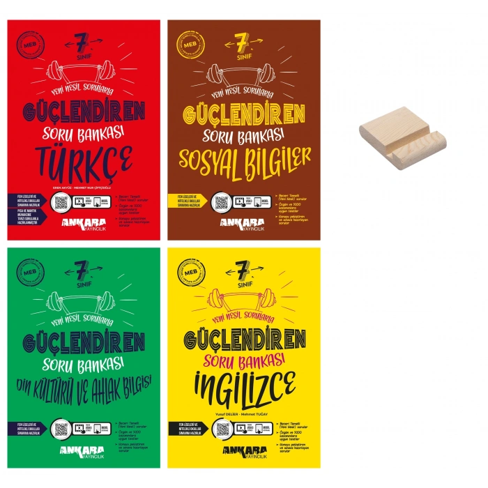 7. Sınıf Türkçe Sosyal Din ve İngilizce Güçlendiren Soru Bankası Sözel 4lü Set