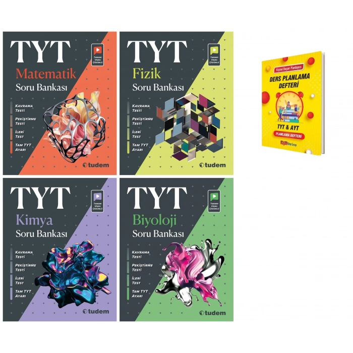 TYT Matematik Fizik Kimya ve Biyoloji 4lü Sayısal Soru Bankaları