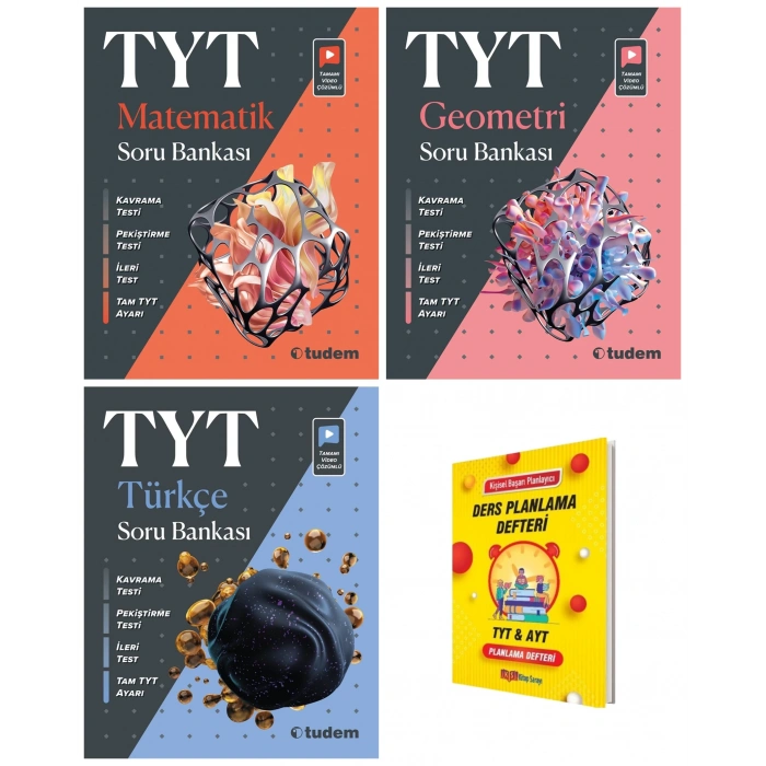 TYT Matematik Geometri ve Türkçe 3lü Soru Bankaları
