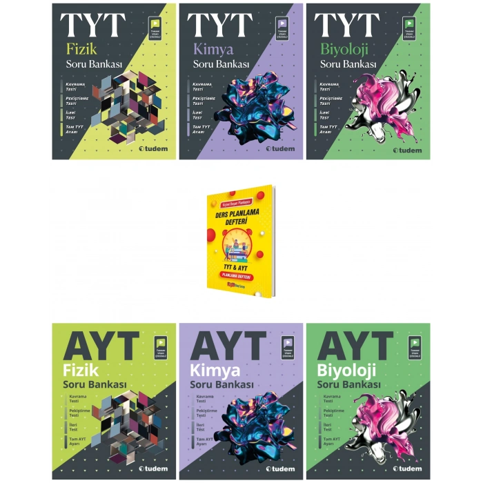 TYT - AYT Fizik Kimya ve Biyoloji Soru Bankaları 6lı Set