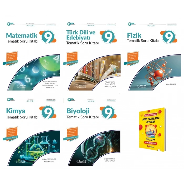9. Sınıf 2025 Matematik Edebiyat Fizik Kimya ve Biyoloji Tematik Soru Kitabı Sayısal 5li Set
