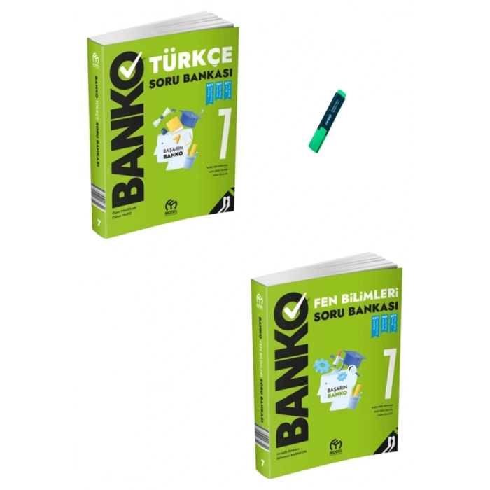 7. Sınıf Banko Serisi Türkçe ve Fen Bilimleri Soru Bankası