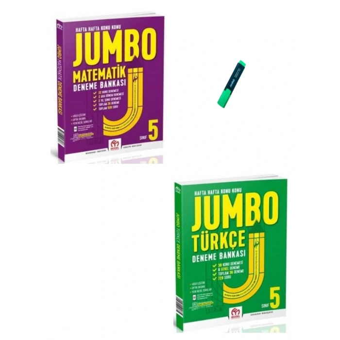 5. Sınıf Jumbo Serisi Matematik ve Türkçe Denemeleri